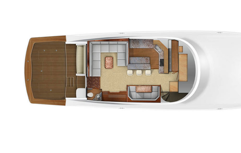 Viking 72C Salon Layout Rendering Viking 72C Salon Layout Rendering