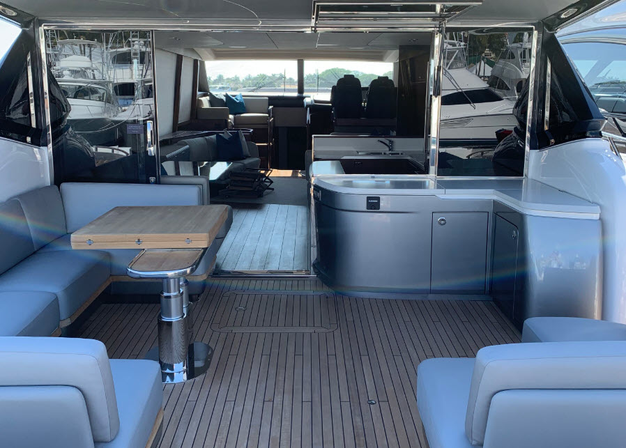 aft cockpit on the princess v78