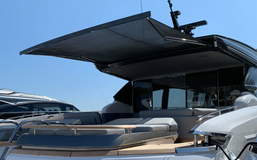 princess v78 cockpit sun shade