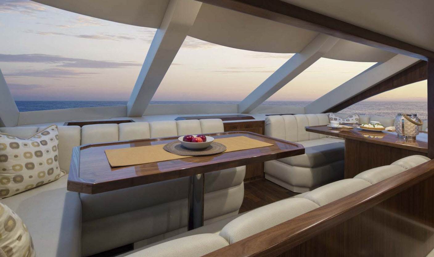 dining area and galley on 75MY