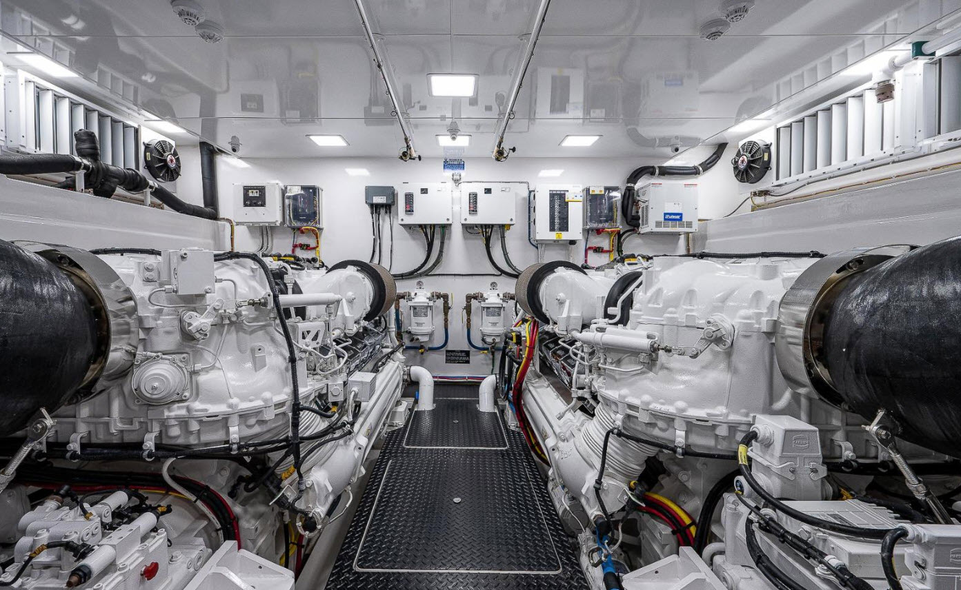 engine room of 2017 viking 75