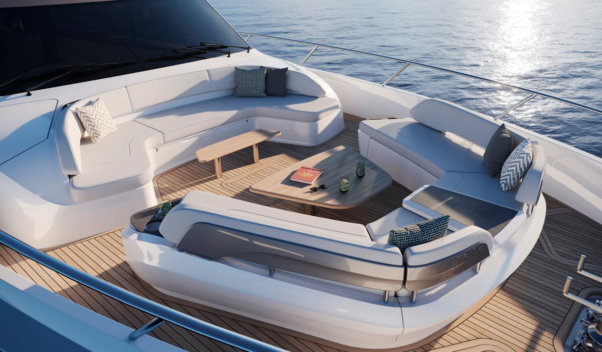 foredeck lounge - princess s80