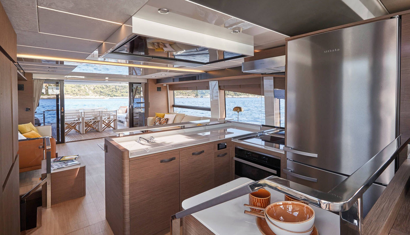 prestige x70 salon and galley