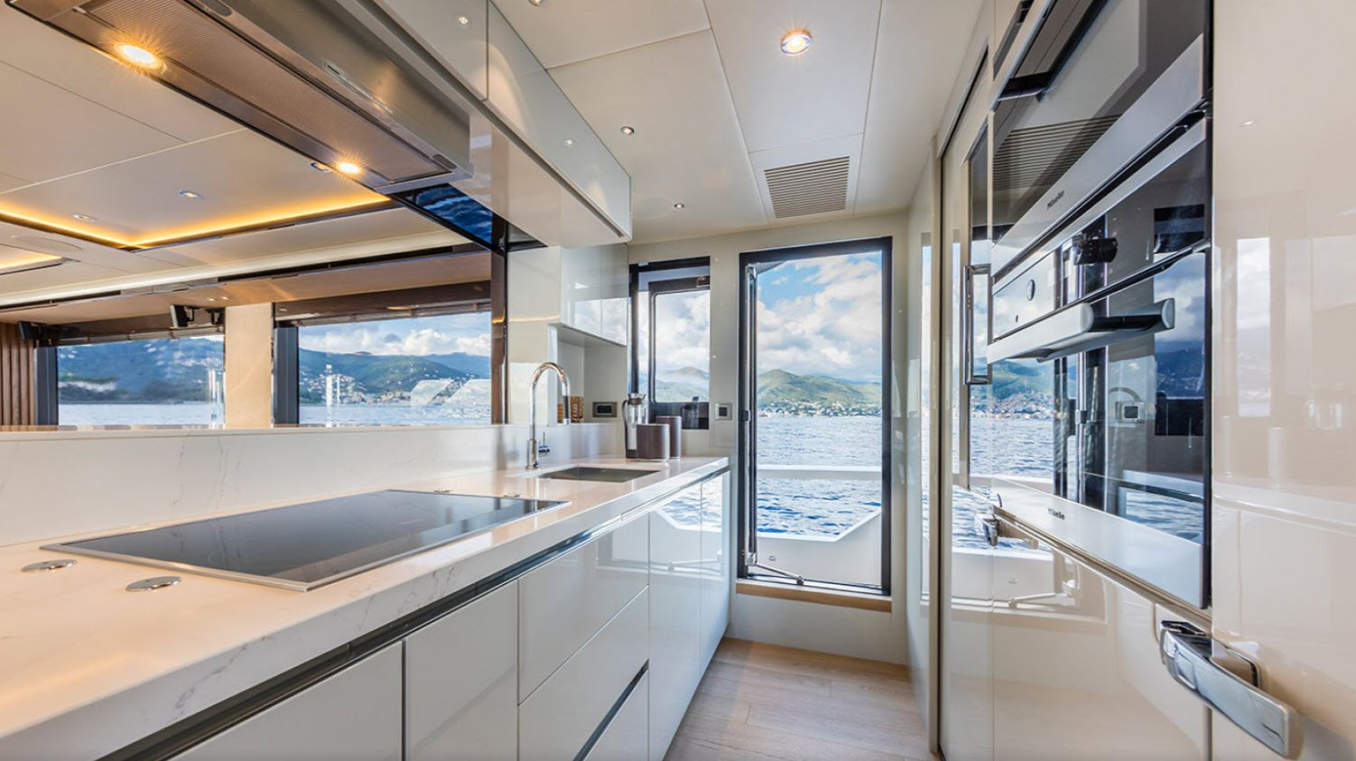 galley with side deck door