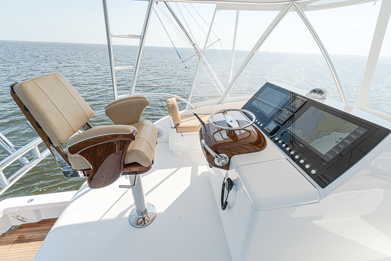 flybridge helm on viking 46 billfish