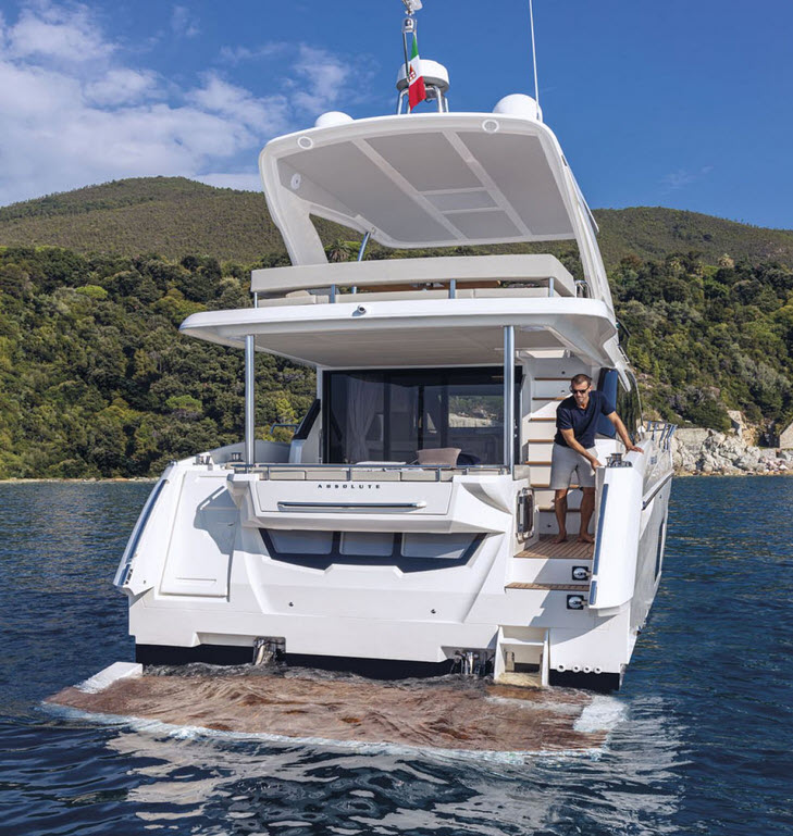 swim platform on absolute 50 flybridge