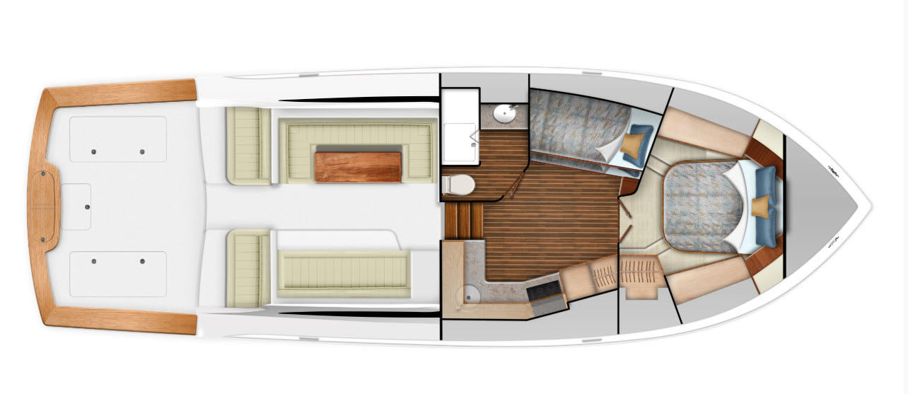 interior layout of the viking 46 billfish