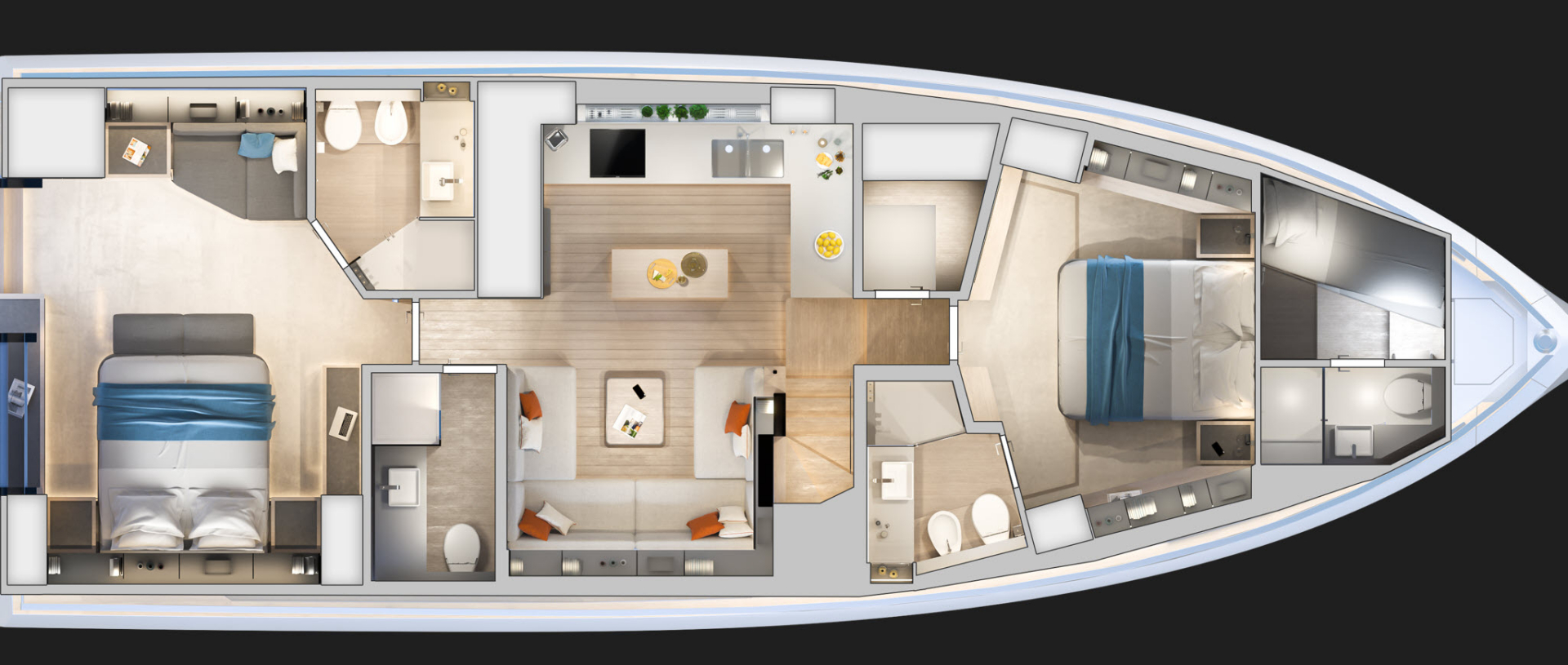 lower deck layout - galley up