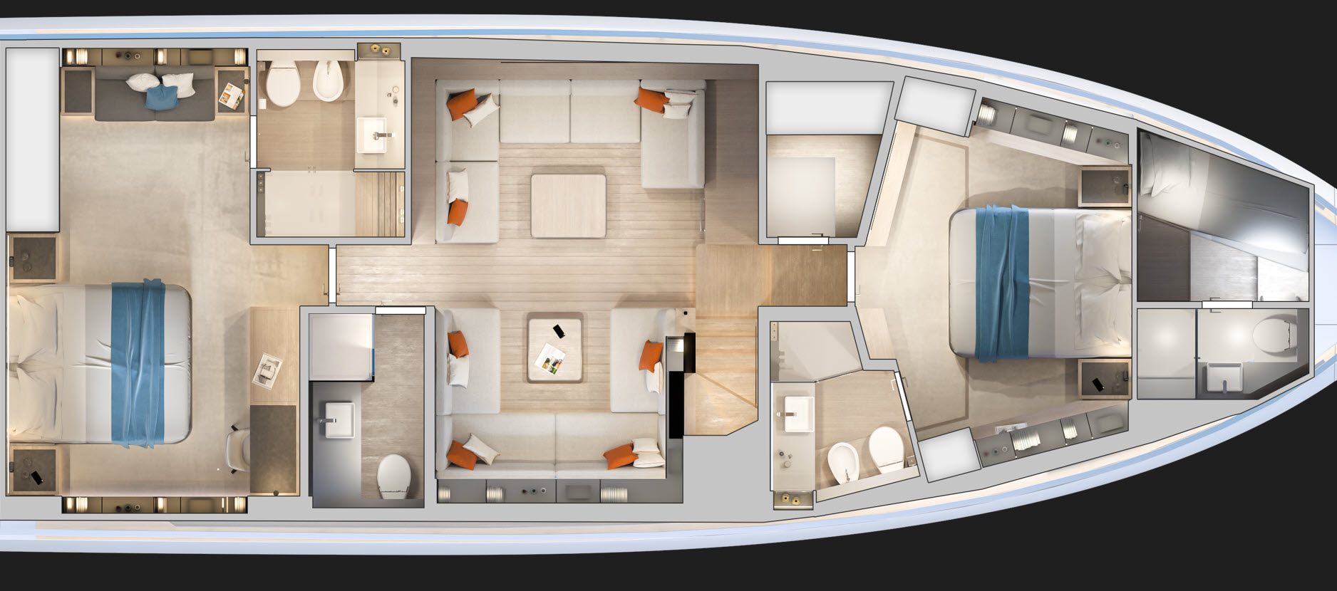 lower deck layout - galley up