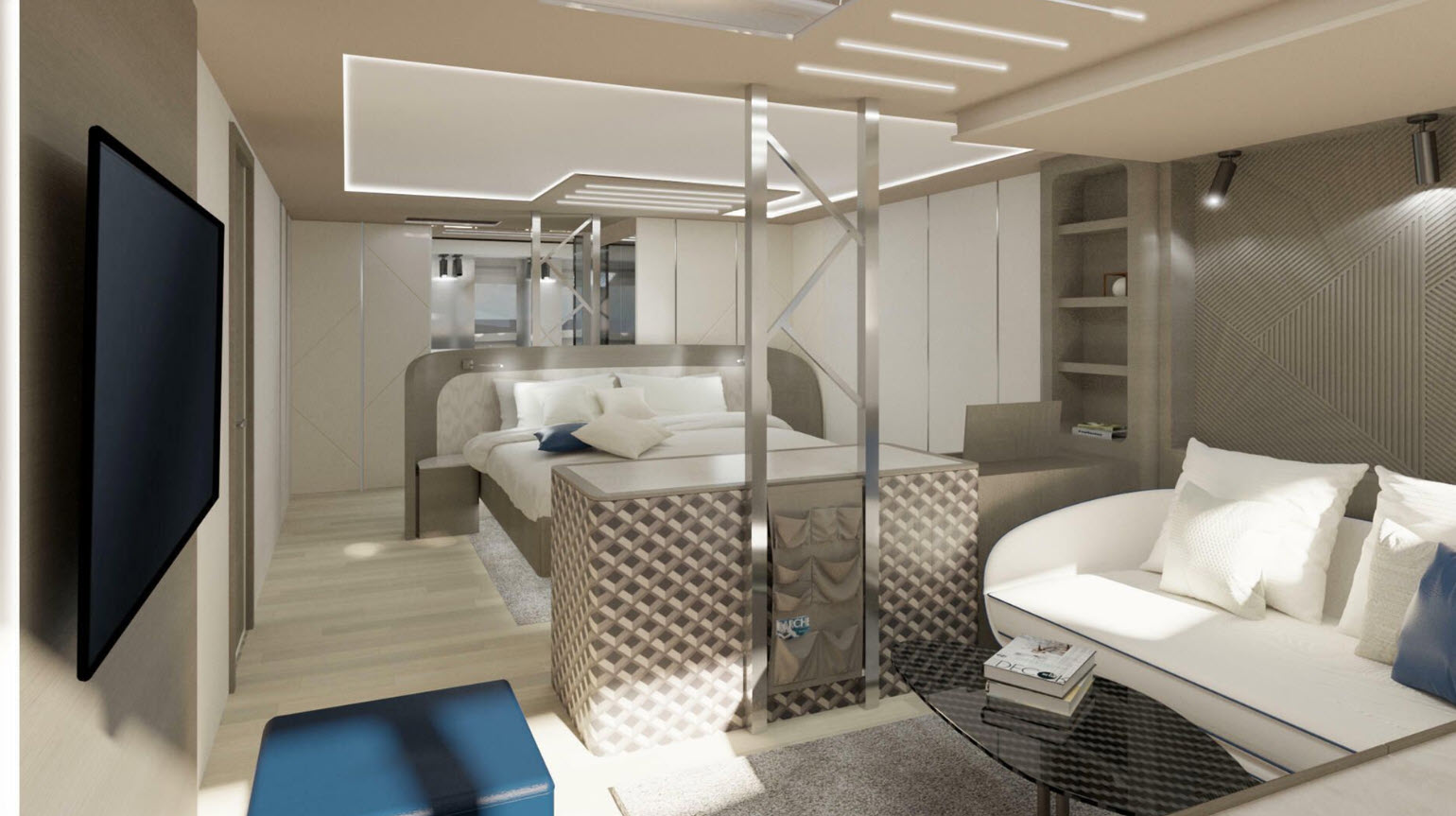 owners cabin on prestige m8