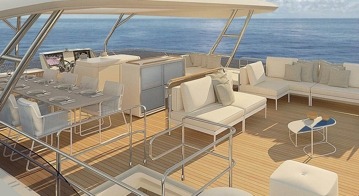 prestige m8 flybridge deck