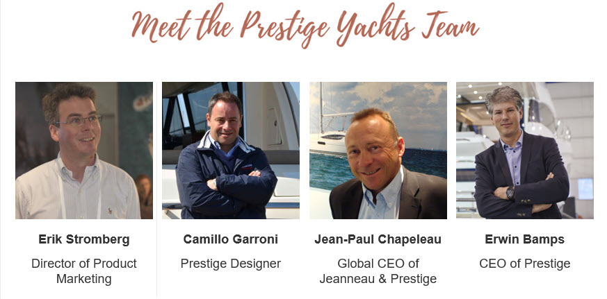 Prestige Yachts Factory Team