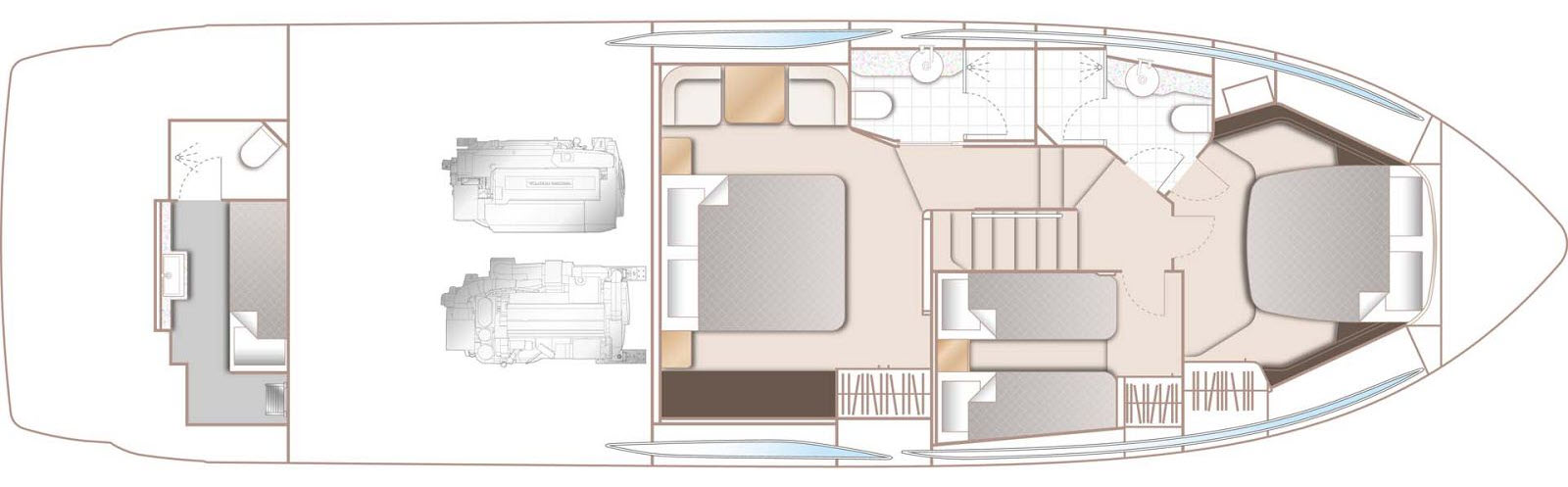 Princess F55 lower deck layout