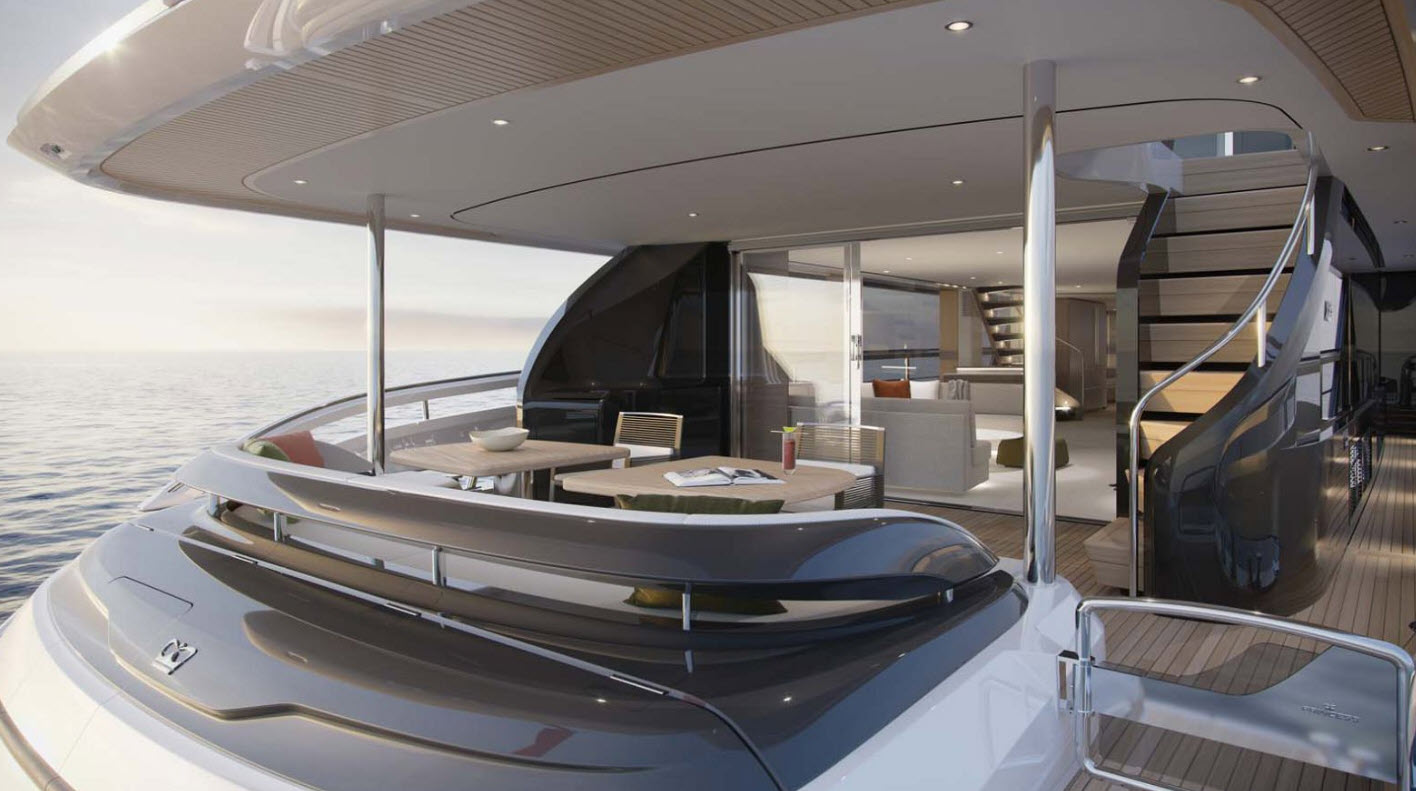 aft cockpit on princess x95