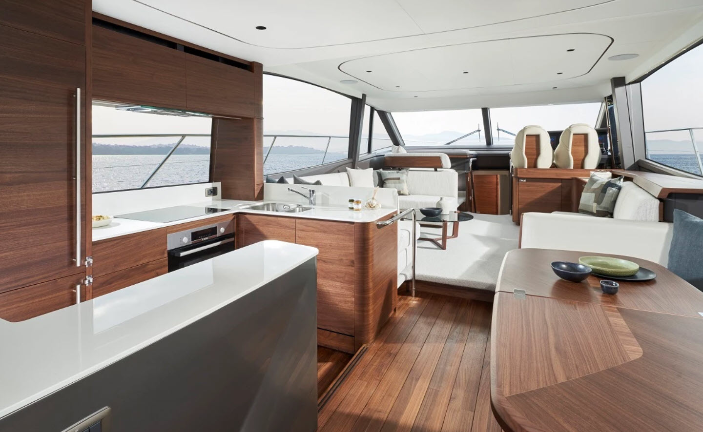 salon on the princess yachts f65