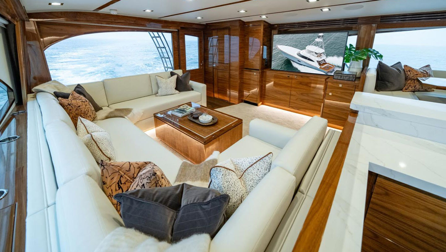 salon seating and television