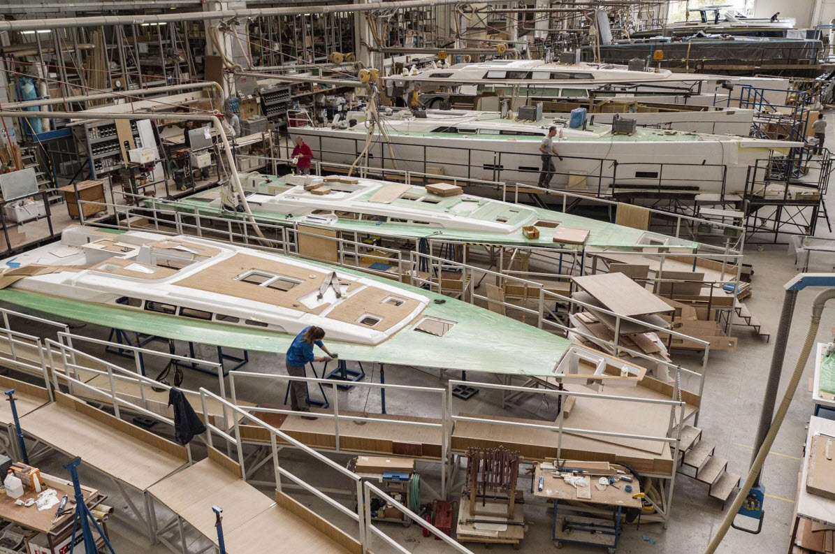 shipyard where pardo yachts are built