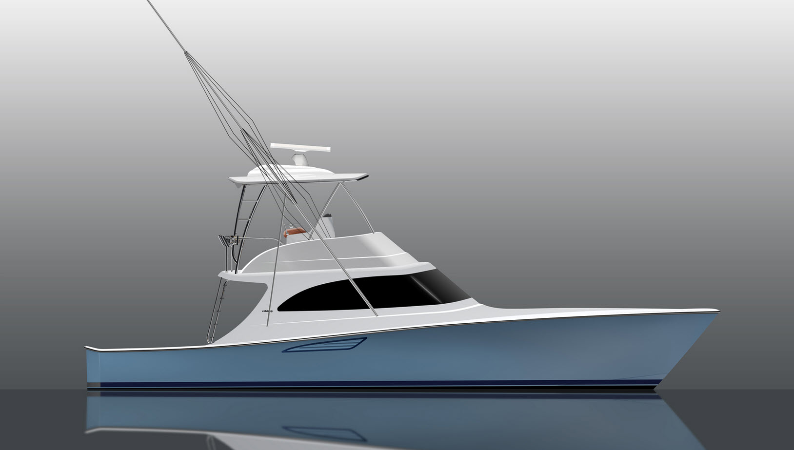 Viking 46 Billfish profile rendering