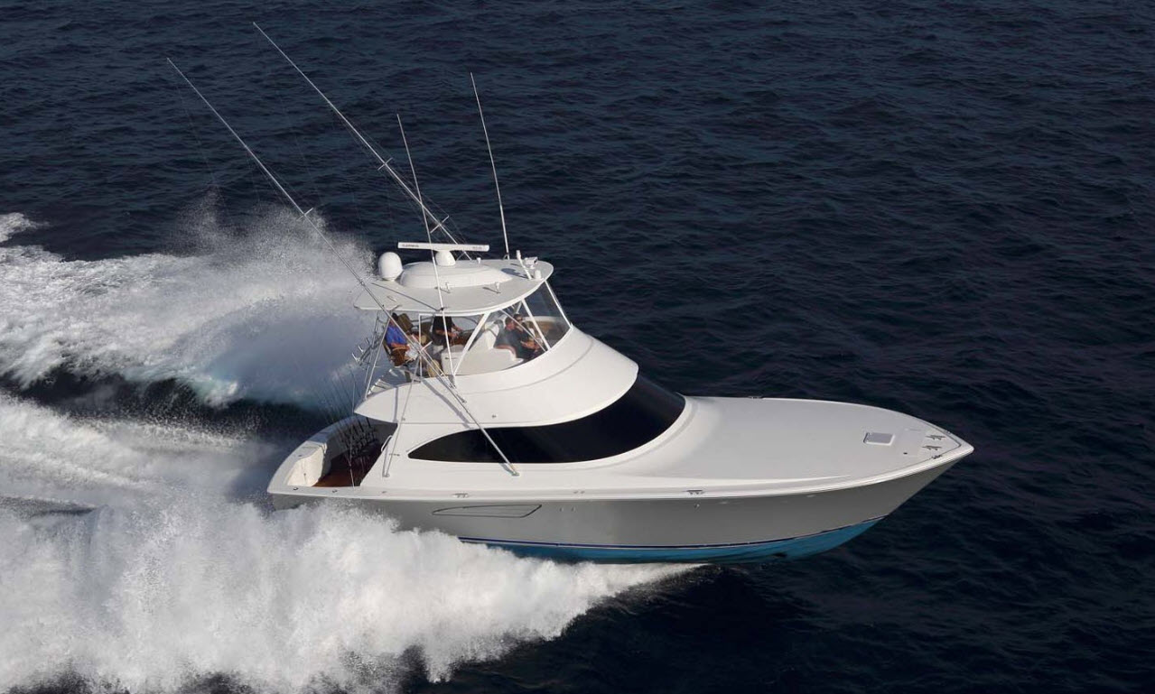 Viking 48 at miami yacht show