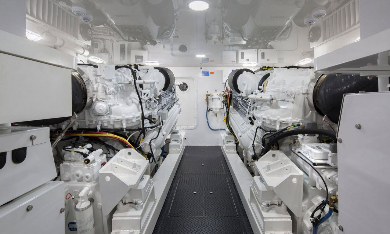 Viking 72C Engine Room Viking 72C Engine Room
