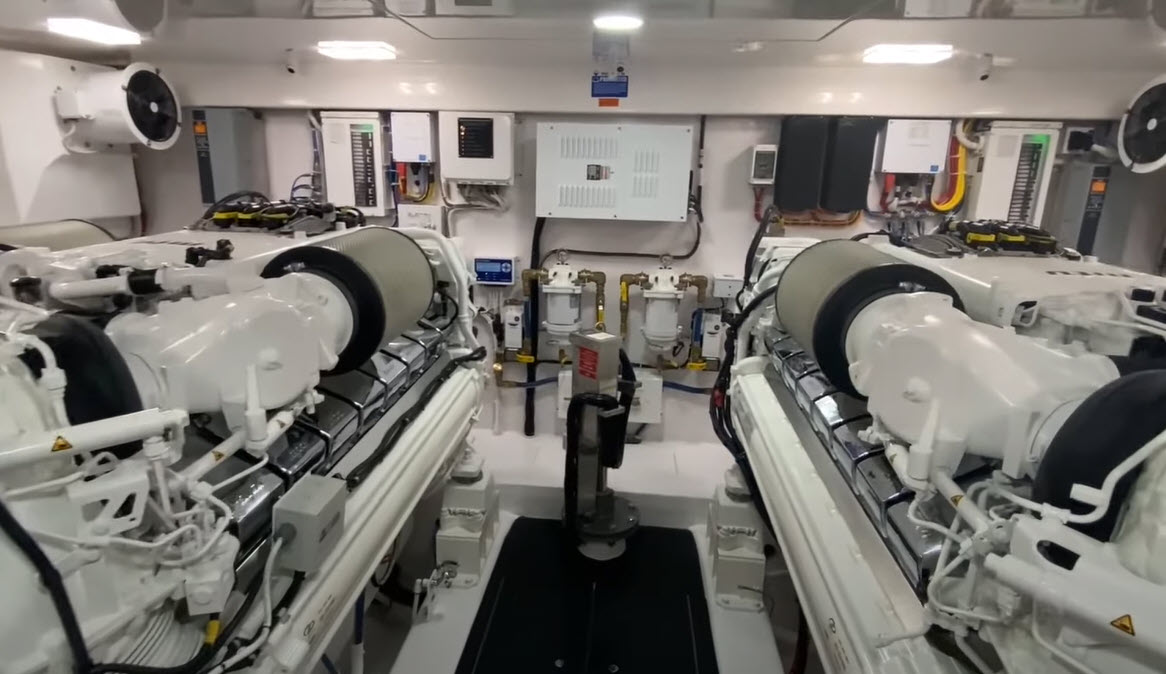 engine room of viking 90