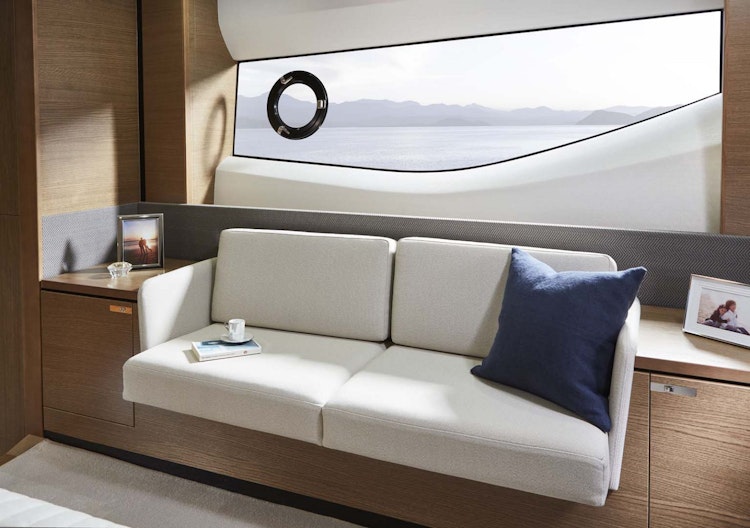 Princess Yachts V65 Master Stateroom Sofa Area