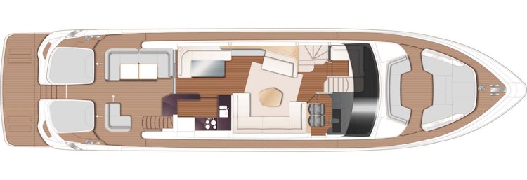 Princess Yachts S78 LowerDeck layout