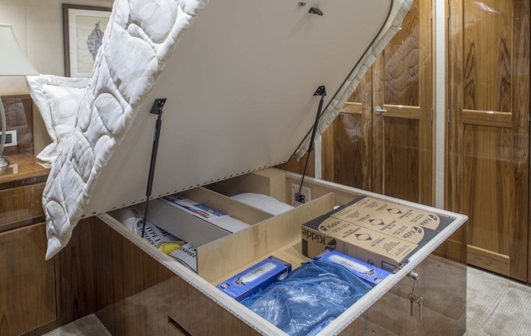 Viking Yachts 62 Convertile Master Stateroom Under Bed Storage 