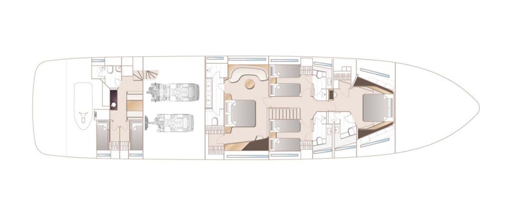 Princess X95 Lower Deck Layout 4
