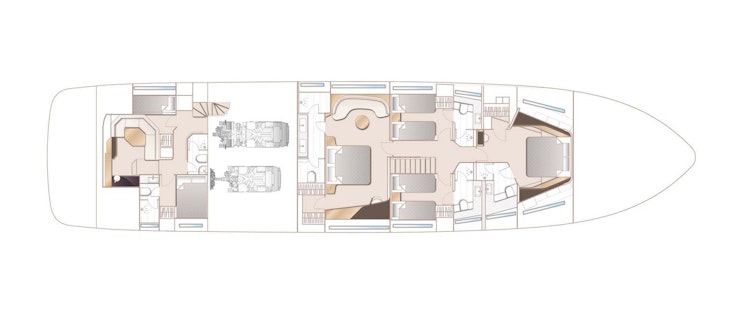 Princess X95 Lower Deck Layout 3