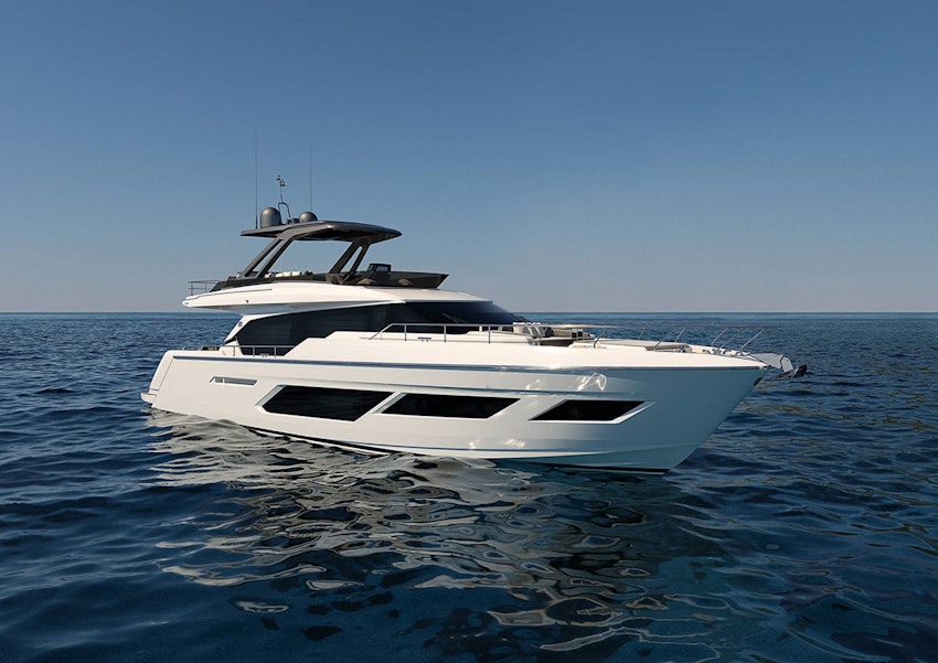 used Ferretti 720 yacht for sale