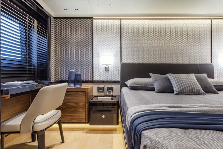 Master suite seating area on navetta 68