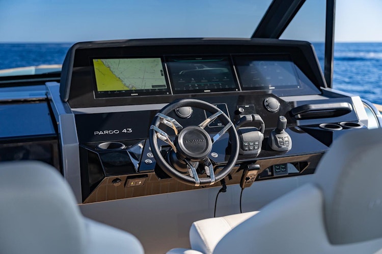 steering wheel at helm