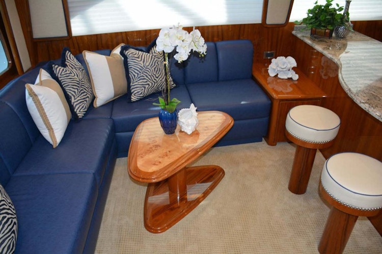 Viking Yachts 62EB Salon Sofa