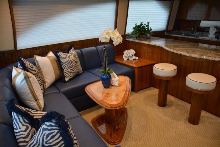 Viking Yachts 62EB Salon Sofa Seating