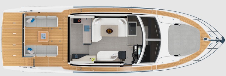 main deck layout - 48 coupe