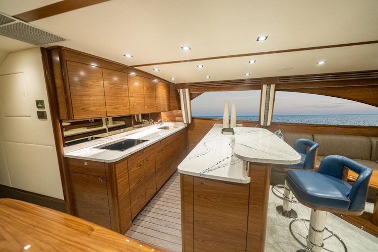 galley on viking 64 convertible