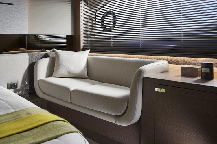 couch in master stateroom