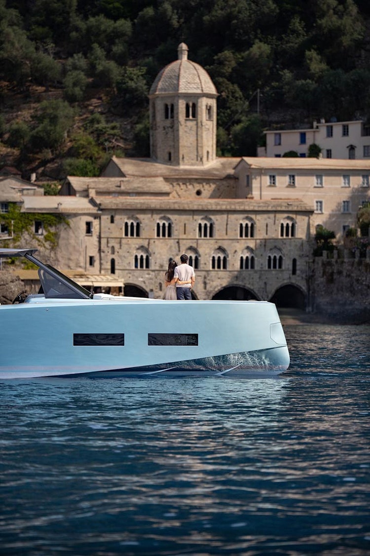 man standing on bow of pardo 43