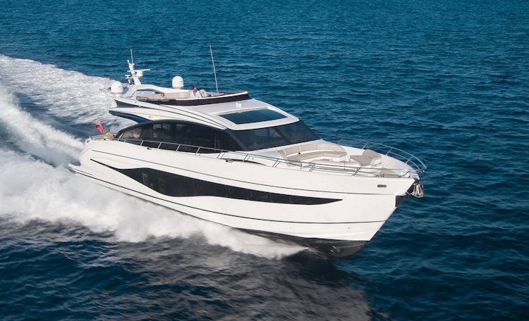 princess s80 cruising at 30 knots