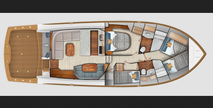 interior layout - viking 50c - twin bunks