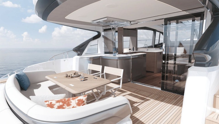 cockpit on the 2026 princess v65