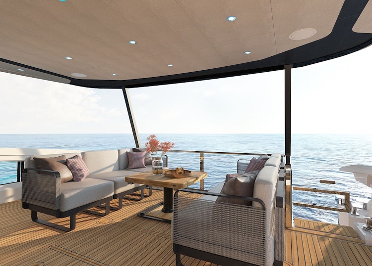 view from cockpit of navetta 58