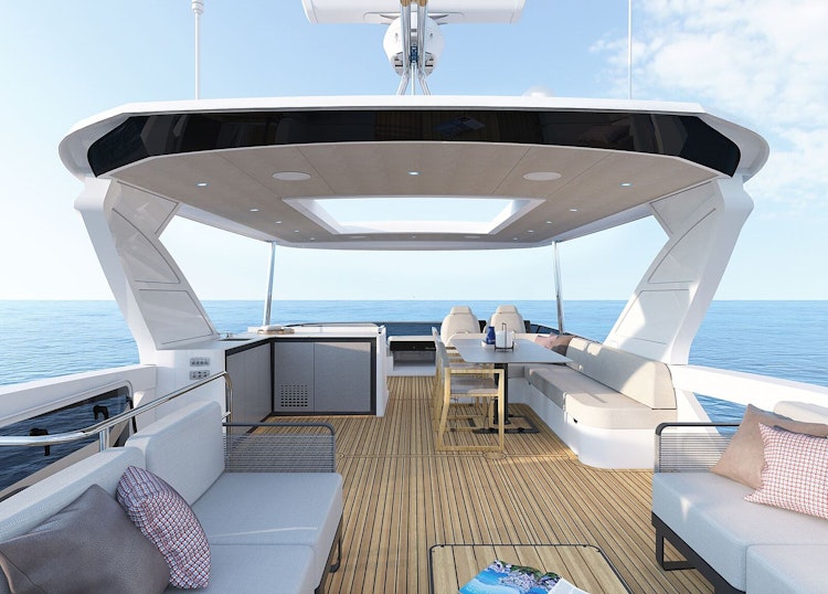 flybridge deck of absolute navetta 58