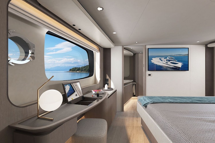 makeup counter in master suite of navetta 58