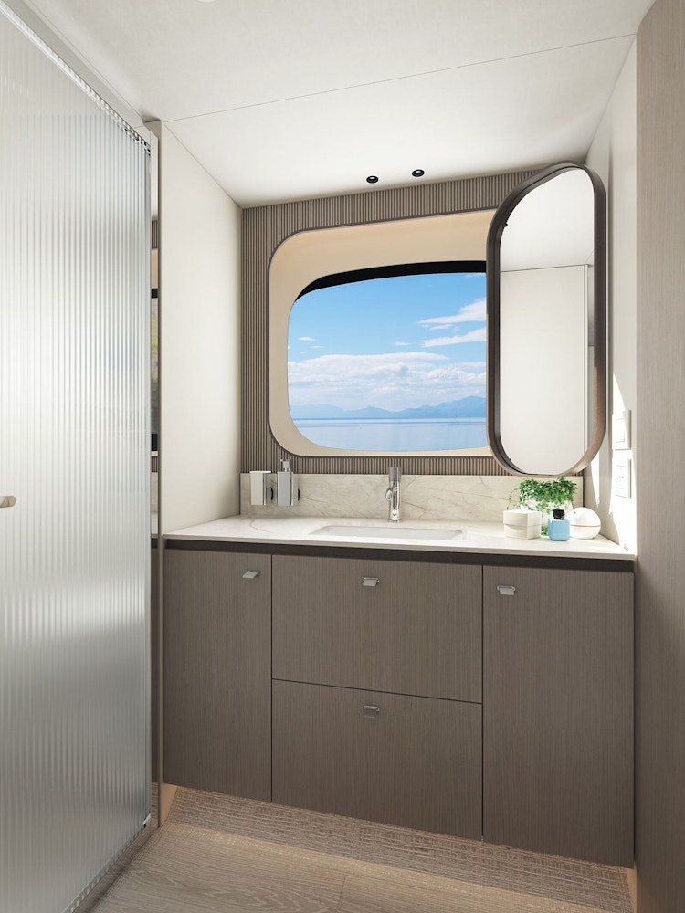 bathroom window changed to mirror - navetta 58