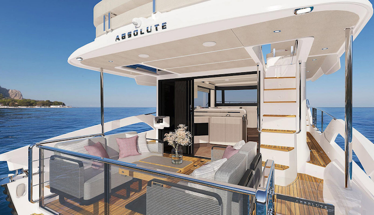 cockpit on the absolute navetta 50