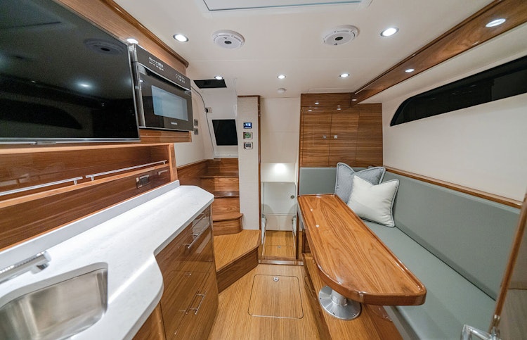 dining table and seating in valhalla v55 interior