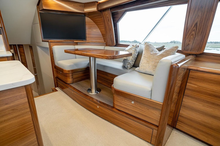 dining table near galley - viking 50