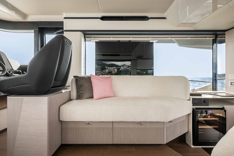 hidden television behind sofa of naveta 50